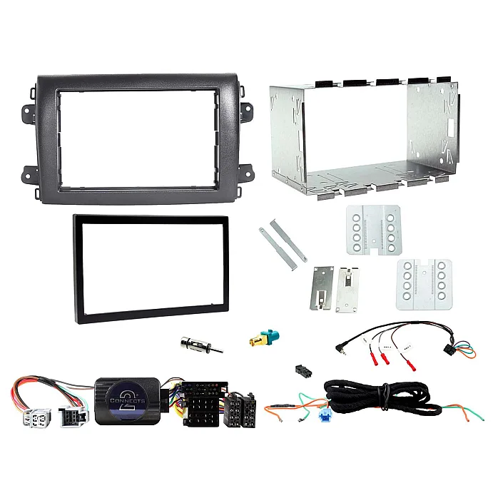 CTKFT31 Fiat Ducato 2021 Onwards Black Double Din Car Stereo Fascia Fitting Kit
