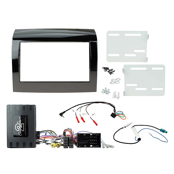 CTKFT32 Fiat Ducato 2014 - 2021 Gloss Black Double Din Car Stereo Fascia Fitting Kit
