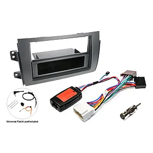 InCarTec FK-696S-SWC Fiat Sedici (2006-2011) Single or Double Din Car Stereo Fitting Kit (WITH STEERING CONTROLS)