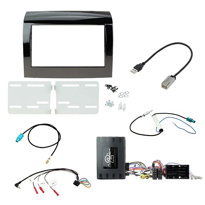 Peugeot Boxer 2014 Onwards Double Din Fascia, Infodaptor, FM DAB Adapter, USB Retention Fitting Kit