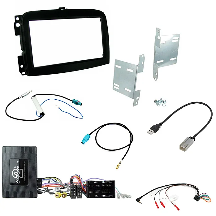 Fiat 500L (2013-2018) Double Din Fascia, Steering, FM / DAB, USB Car Stereo Fitting Kit