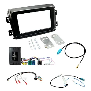 Fiat Ducato 8 Series with Matt 7" UCONNECT Double Din Fascia / Info Adapter / Antenna Kit