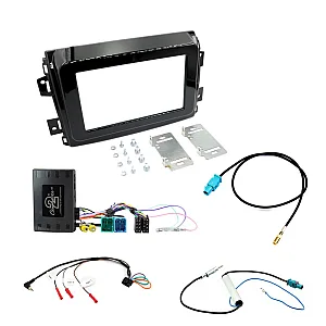 Fiat Ducato 8 Series with Glossy 7" UCONNECT Double Din Fascia / Info Adapter / Antenna Kit