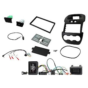 CTKFD37C Ford Ranger  2012 - 2016 Black Double Din Car Stereo Fascia Fitting Kit