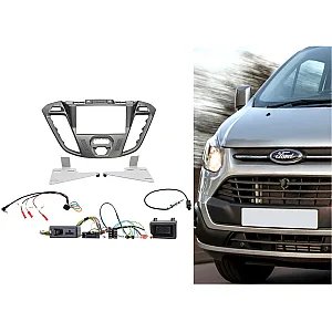 Ford Transit Custom (2012-2016) Double Din Car Stereo Fascia Fitting Kit - (Phoenix Silver)