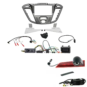 Ford Transit Custom (Phoenix Silver) Double Din Fascia and Reversing Camera Fitting Kit 