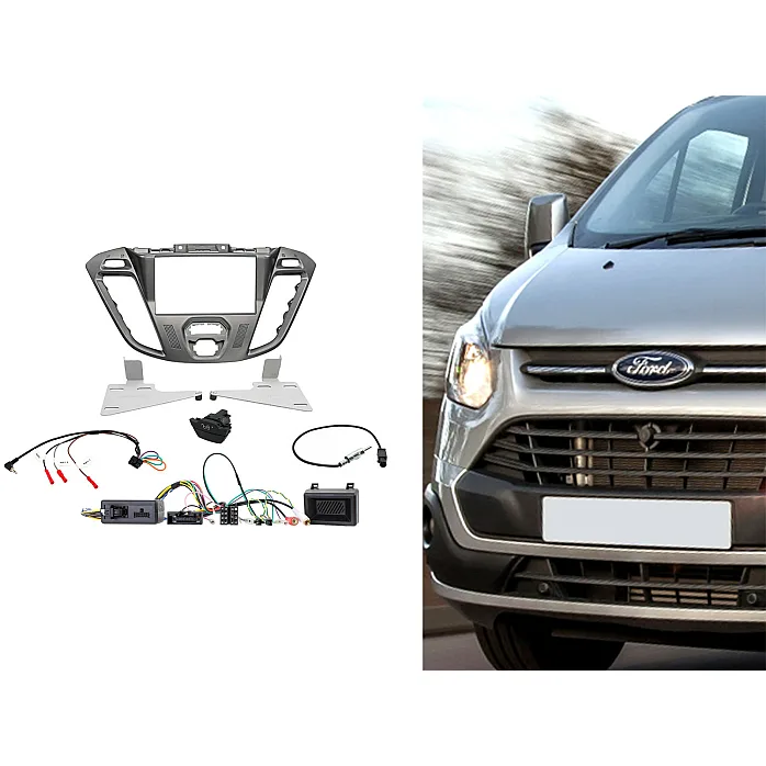 CTKFD41C Ford Transit Custom (Phoenix Silver) Double Din Fascia Kit with Hazard/Door Lock Switch