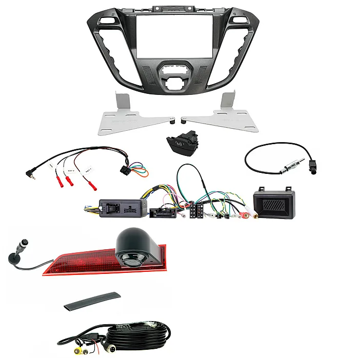 Ford Transit Custom Pegasus Double Din Stereo Fascia Rear View Camera Fitting Kit