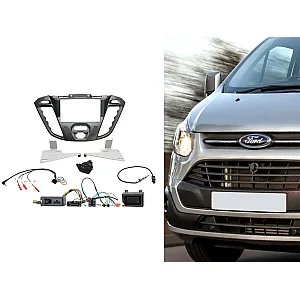 CTKFD43C Ford Transit Custom Pegasus Double Din Stereo Fascia Kit with Hazard/Door Lock Switch