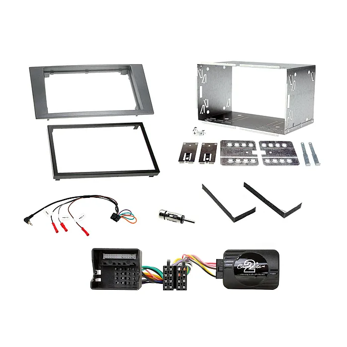 CTKFD49 Ford Mondeo 2004-2007 Dark Grey Double Din Car CD Stereo Fascia Fitting Kit