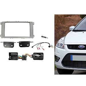 CTKFD51 Ford Focus, Mondeo Silver Double Din Car CD Stereo Fascia Fitting Kit