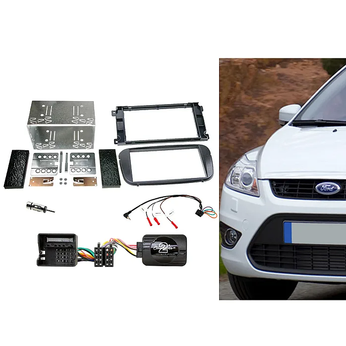 CTKFD53 Ford Focus, Mondeo Black Double Din Car CD Stereo Fascia Fitting Kit