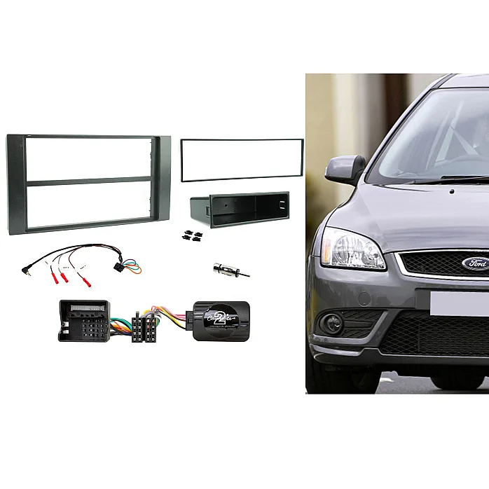 CTKFD56 Ford Focus 2004 - 2007 Black Single Din Car CD Stereo Fascia Fitting Kit