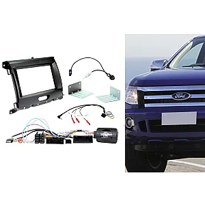CTKFD66 Ford Ranger 2016-2020 Double Din Car CD Stereo Fascia Fitting Kit
