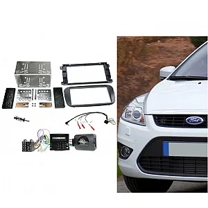 CTKFD68 Ford Focus, Mondeo Matt Black Double Din Car Stereo Fascia Fitting Kit