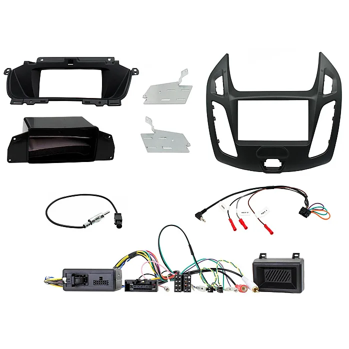CTKFD73 Ford Transit Connect 2013 > Black Double Din Car CD Stereo Fascia Fitting Kit