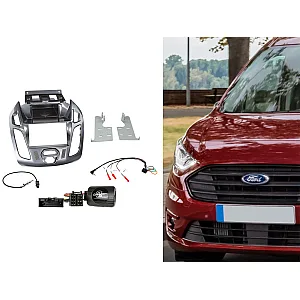 CTKFD83 Ford Transit Connect Nebula Anthracite Gloss Double Din Stereo Fascia Fitting Kit