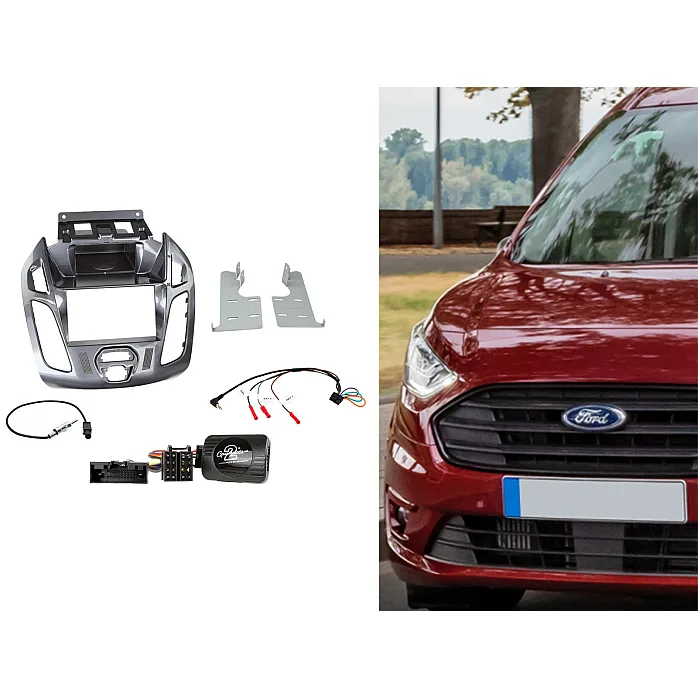 CTKFD83 Ford Transit Connect Nebula Anthracite Gloss Double Din Stereo Fascia Fitting Kit