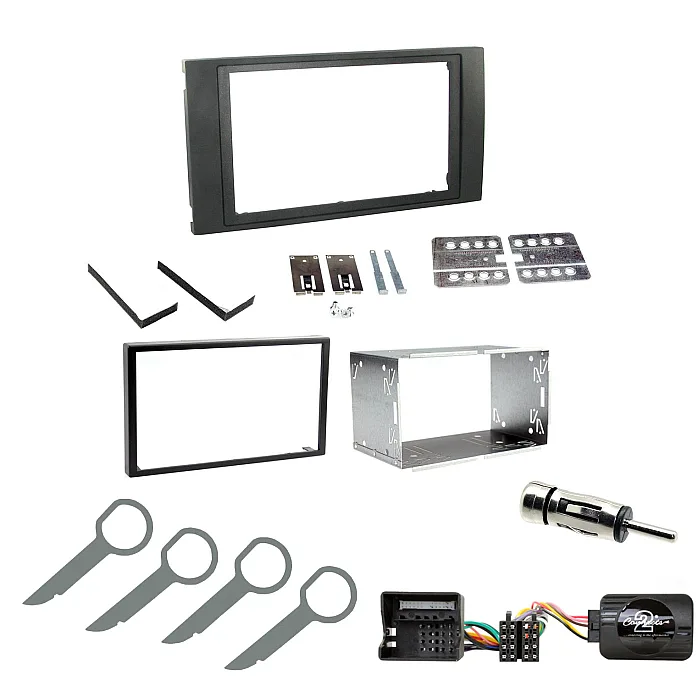 Ford Focus, Fiesta, Transit Double Din Car CD Stereo Fitting Kit Fascia Panel, Steering Control