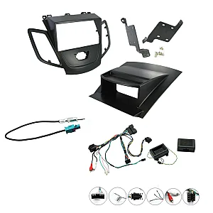 Ford Fiesta 2013 - 2017 Double Din Stereo Fascia / Steering / Antenna Fitting Kit