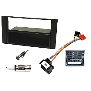 Ford (2002+ Square Radio) Single DIN Car Stereo Upgrade Fitting Kit (Without SWC) Matt Black