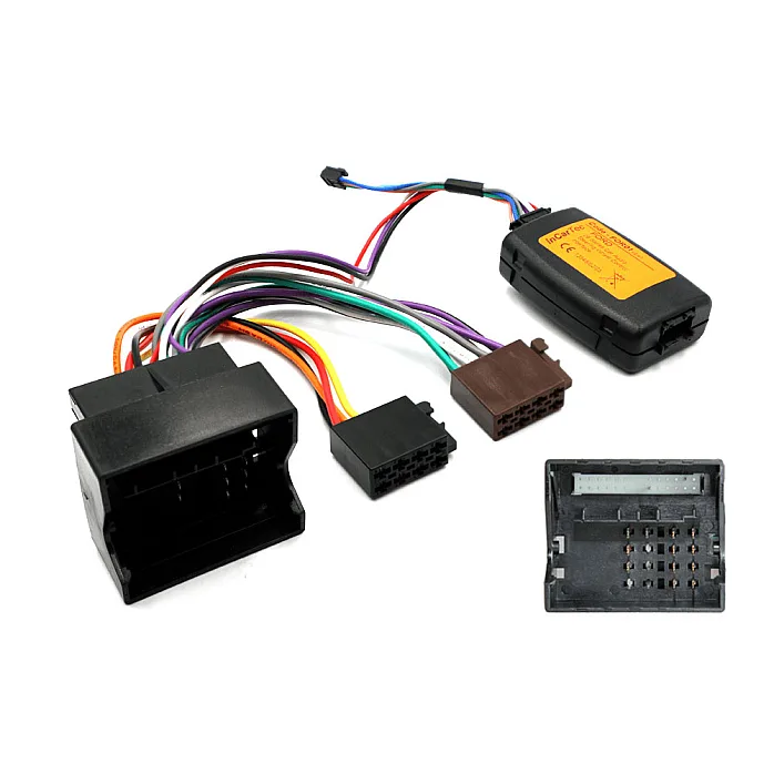 InCarTec FK-707-SWC Ford (2002 Onwards) Double Din Car Stereo Upgrade Fitting Kit (WITH SWC/ SQUARE RADIO) MATT BLACK