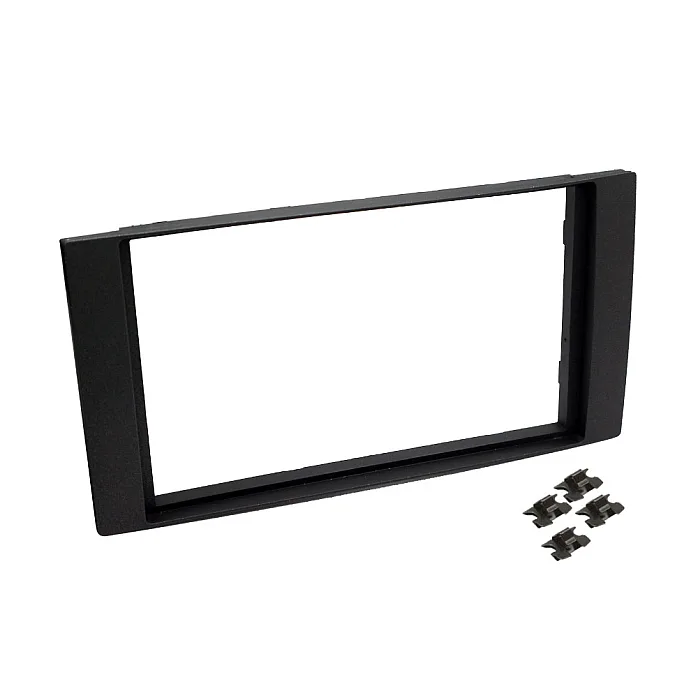 InCarTec FK-707-SWC Ford (2002 Onwards) Double Din Car Stereo Upgrade Fitting Kit (WITH SWC/ SQUARE RADIO) MATT BLACK