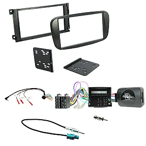 Ford Focus, Galaxy, Kuga, Mondeo, S-Max Piano Black Double Din Fascia Fitting Kit