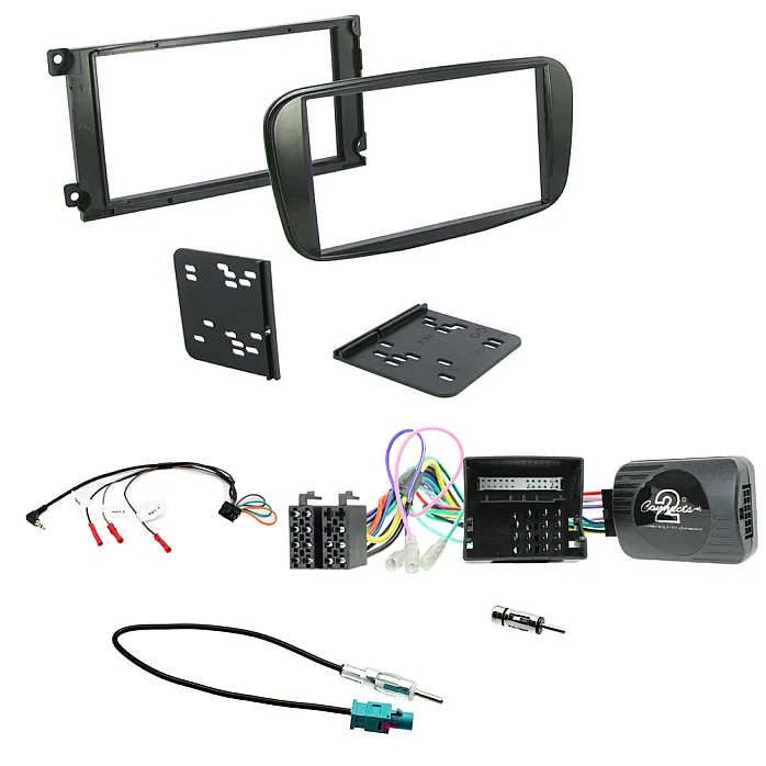 Ford Focus, Galaxy, Kuga, Mondeo, S-Max Piano Black Double Din Fascia Fitting Kit