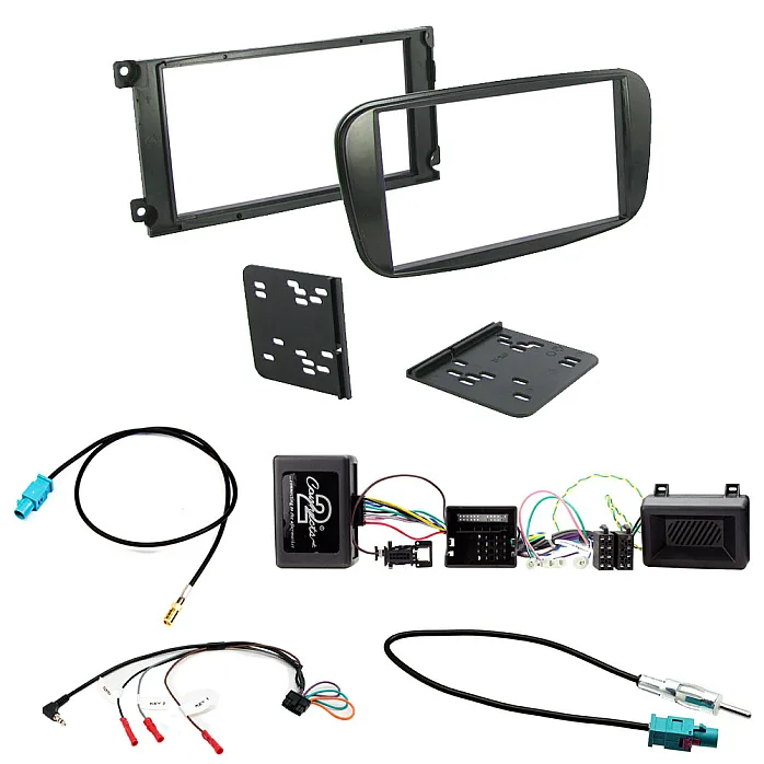 Ford S-Max (2011-2014) with Parking Sensors Double Din Fascia / Steering / FM+DAB Antenna Adaptor