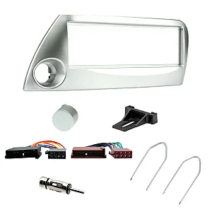 Ford KA 1996 - 2008 Car Stereo Fitting Kit Silver Fascia Panel Wiring Kit