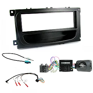 Ford Focus 2007> Car CD Stereo Fitting kit Fascia Panel, Stalk Control (Black)