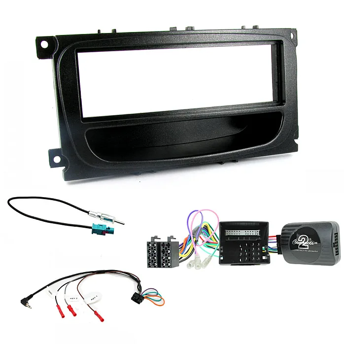 Ford Focus 2007> Car CD Stereo Fitting kit Fascia Panel, Stalk Control (Black)