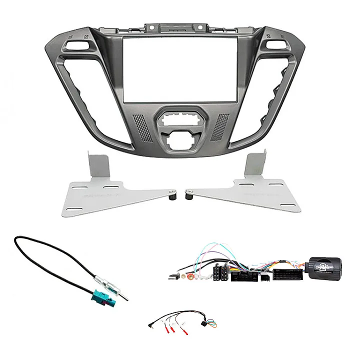 Ford Transit Custom Euro 6 2012 - 2018 Phoenix Silver With Colour Top Display Double Din Fitting Kit