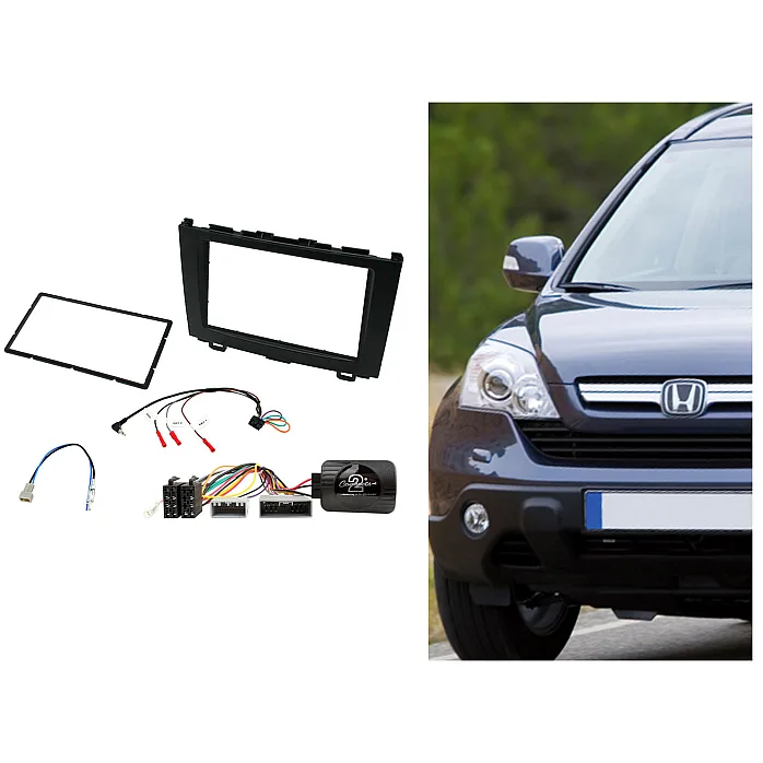 Connects2 CTKHD04 - Honda CR-V 2007-2011 Double Din Stereo Black Fascia Fitting Kit