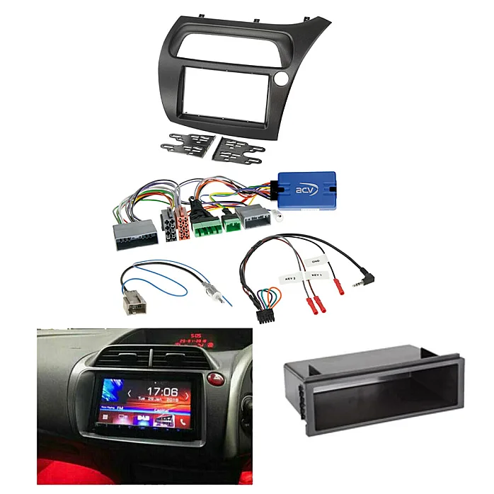 Honda Civic (2006-2011) (Hatchback) Single / Double Din Car Stereo Fascia Fitting Kit