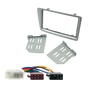 Honda Civic 2001-2005 Silver Double Din Car Stereo Fascia, Wiring Fitting Kit