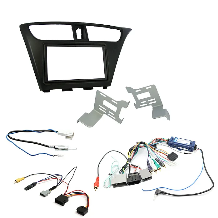 Honda Civic 2012-2015 Double Din Stereo Fascia / Steering / Antenna & Camera Retention Fitting Kit