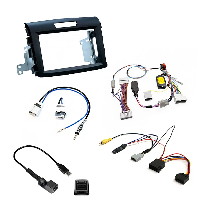 Honda CRV 2012 - 2017 TYPE B Double Din Stereo Fascia / Steering / Antenna / Original Camera USB Retention Fitting Kit