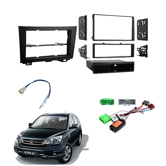Honda CR-V 2007 - 2011 Double Din Fascia Steering Antenna Kit For Replacing NAV Type 2VNO Stereo