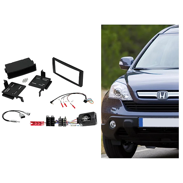 Hyundai Santa Fe (2010 - 2012) Car Stereo Fitting Kit Single / Double Din Fascia, Steering Control