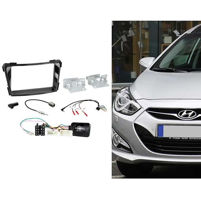 CTKHY17 Hyundai i40 2011 - 2019 Piano Black Double Din Car Stereo Fascia Fitting Kit