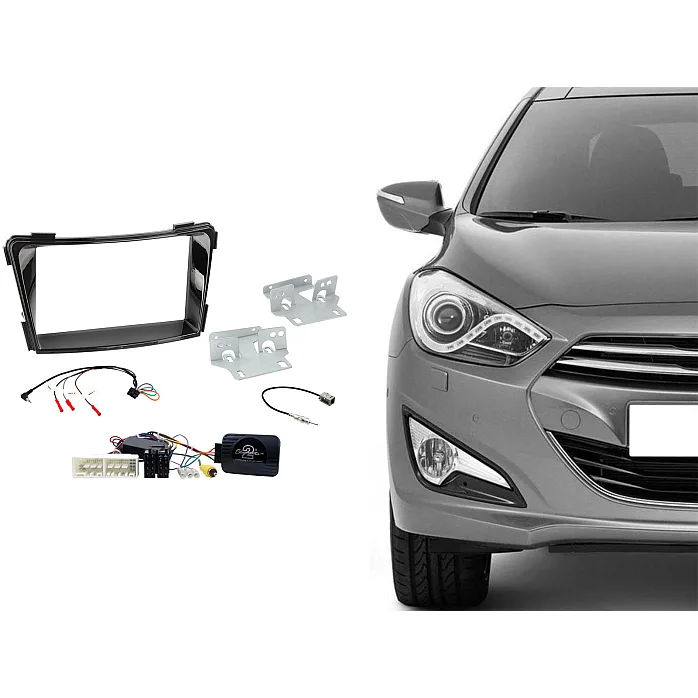 CTKHY24 Hyundai i40 2016> Piano Black Double Din Car Stereo Fascia Fitting Kit