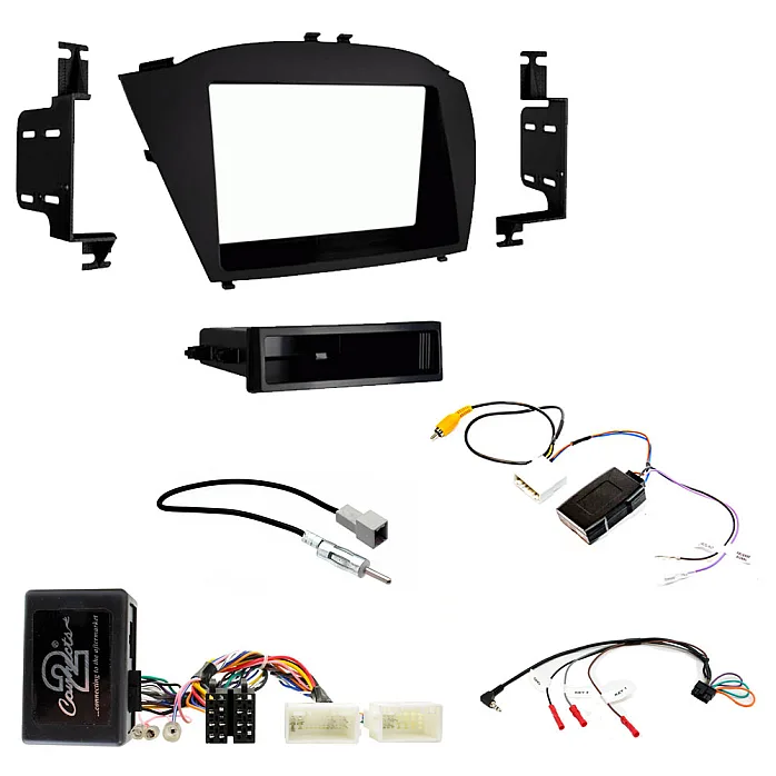 Hyundai IX35 (2010 - 2015) Single / Double Din Fascia / Steering / Antenna / Reverse Camera / Amplifier Retention Kit