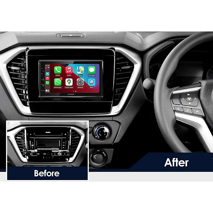 CTKIZ04 Isuzu D-Max Gloss Black Double Din Car Stereo Fascia Fitting Kit