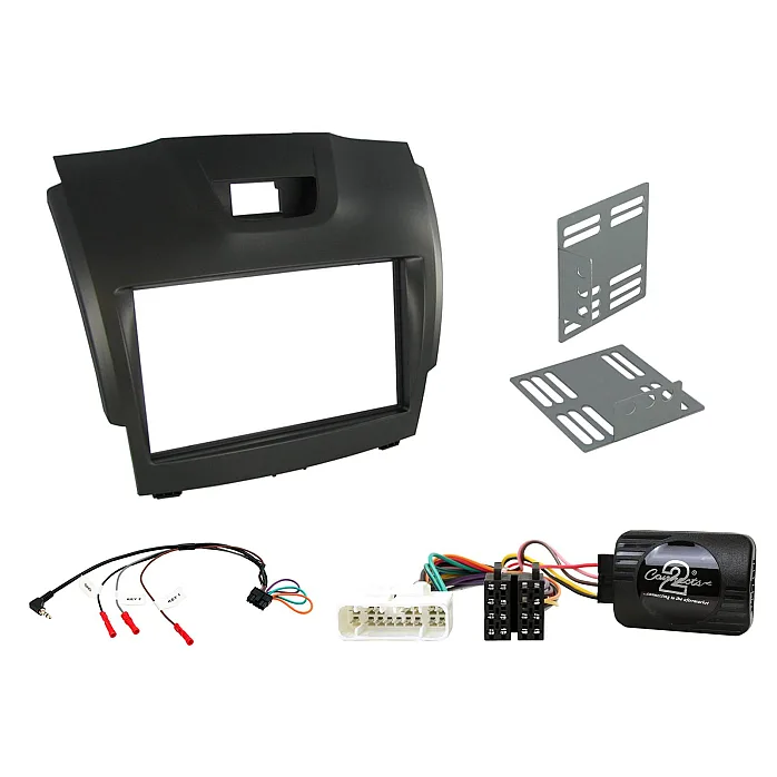 CTKIZ01 Isuzu D-Max, MU-X Grey Double Din Car Stereo Fascia Fitting Kit