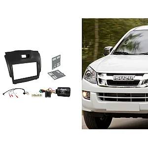 CTKIZ01 Isuzu D-Max, MU-X Grey/Silver Double Din Car Stereo Fascia Fitting Kit