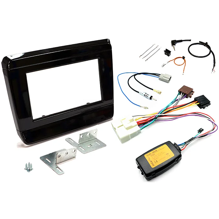 InCarTec FK-619 Isuzu D-Max Double Din Stereo Upgrade Fitting Kit (PIANO BLACK)