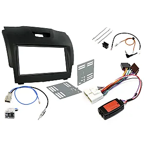 InCarTec FK-799 Isuzu D-Max, MU-X Double Din Car Stereo Upgrade Fitting Kit Matt Black