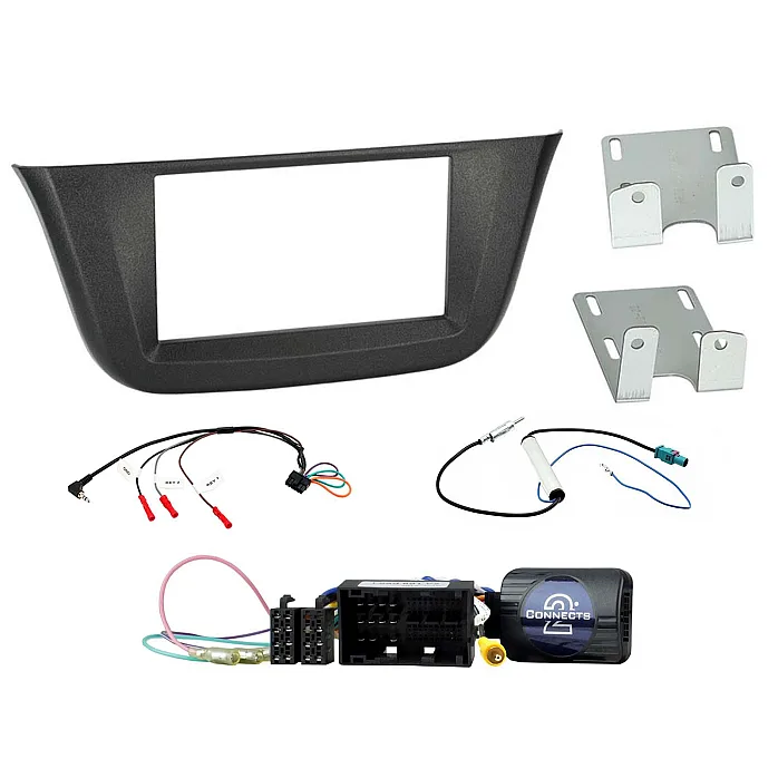 CTKIV02 Iveco Daily 2020 Onwards Gloss Black Double Din Car Stereo Fascia Fitting Kit